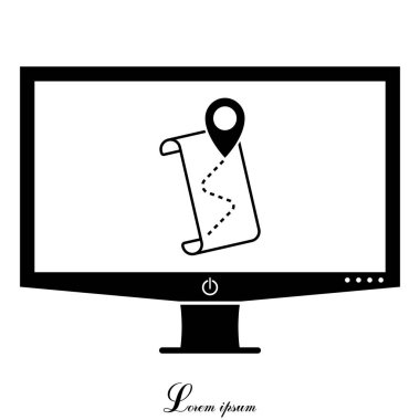 işaretçi simgesi ve yol haritası