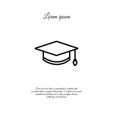 Web satırı simgesi. Öğrenci cap