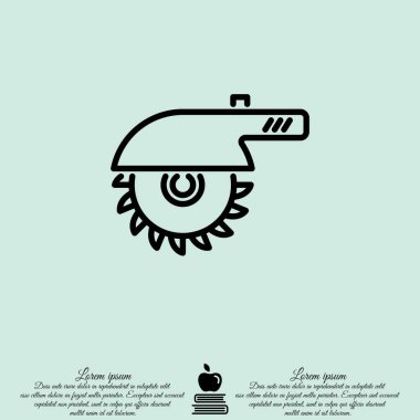 Daire testere Web satırı simgesi