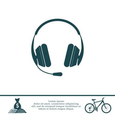 Tasarım kulaklık simgesinin