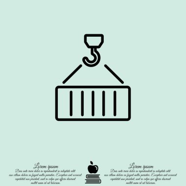 Web satırı simgesi. Vinç