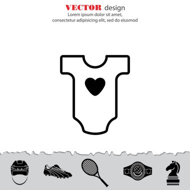 Web satırı simgesi. Bebek giysileri