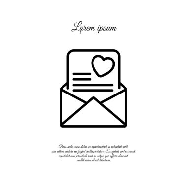 aşk mektubu simgesi