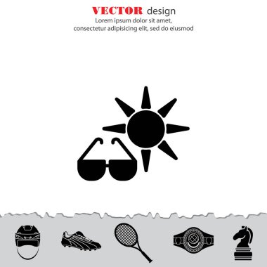 Güneş ve gözlük simgesi