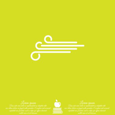 Rüzgar düz simgesi 