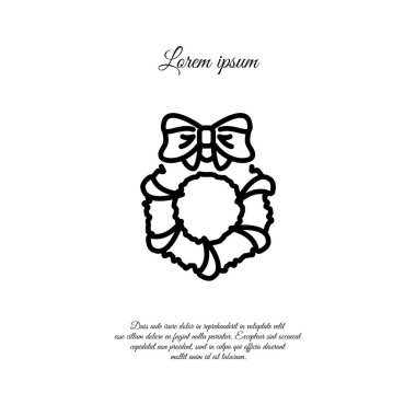 Noel çelenk web satırı simgesi