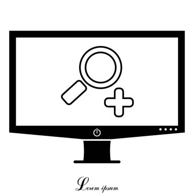 Yakınlaştırma web satırı simgesi