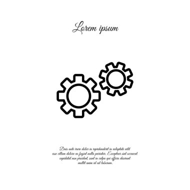 Dişli tekerlekleri web satırı simgesi