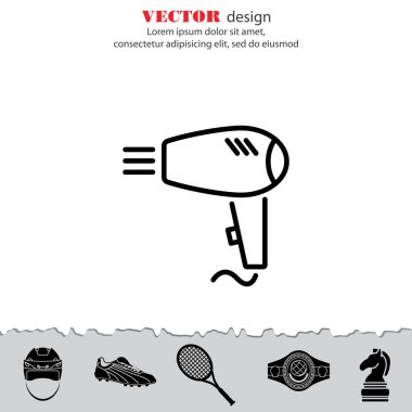 saç kurutma makinesi düz simgesi