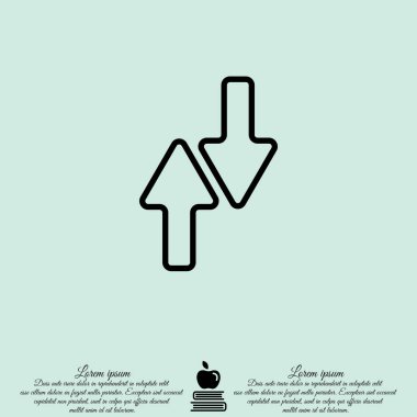 Web satırı simgesi. Oklar