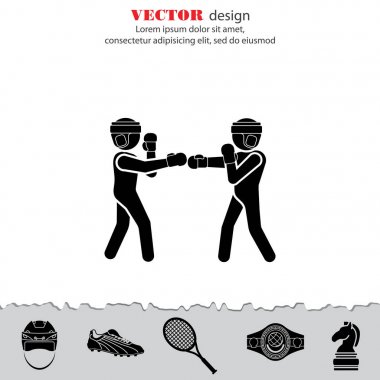 Boksörler düz simgesi