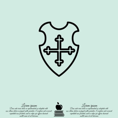 Düz simgesi ile kalkan