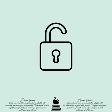 Web satırı simgesi. Asma kilit