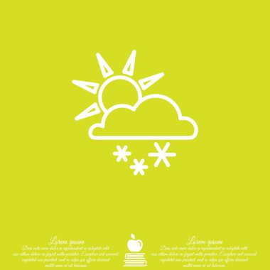 Güneş, bulutların ve kar