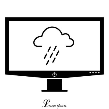 Yağmur simgesi olan bulutweather forecast