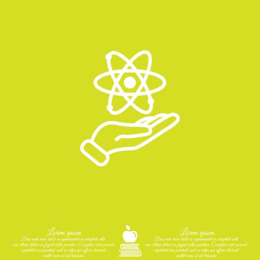 Atom içinde el simgesi