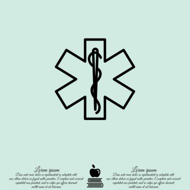Web satırı simgesi. Tıp ambulans