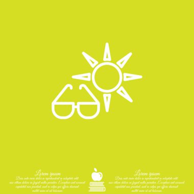 Güneş ve gözlük simgesi