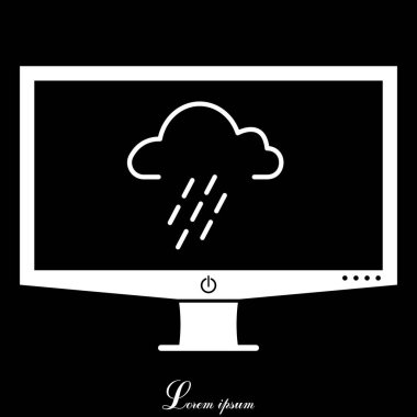 Yağmur simgesi olan bulutweather forecast