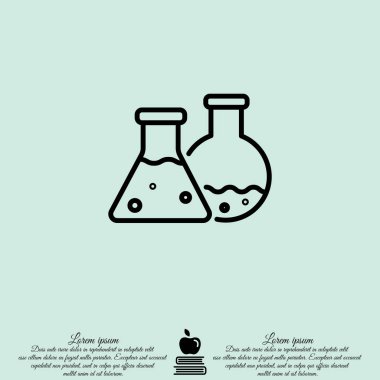 Laboratuvar şişeler simgesi