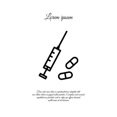 tıbbi şırınga simgesi