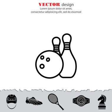 Bowling topu ve Skittles.