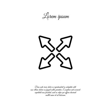 Web satırı simgesi. Oklar