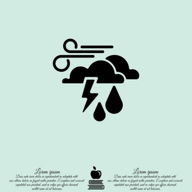 Thunderclouds, rüzgarlı hava