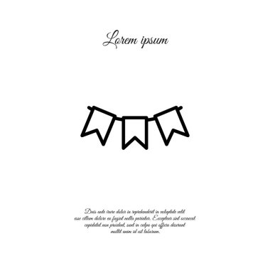 Bayraklar garland, tatil dekorasyon