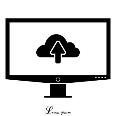 Web satırı simgesi. Bulut upload