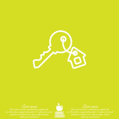 Elinde anahtar simgesi