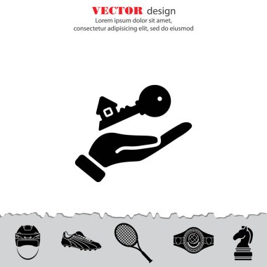 Elinde anahtar simgesi