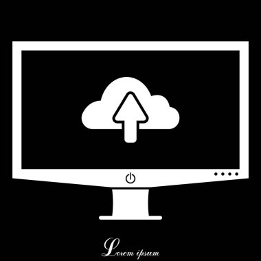 Web satırı simgesi. Bulut upload