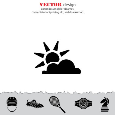 güneş ve bulut simgesi