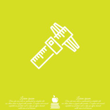 Kaliper düz simgesi