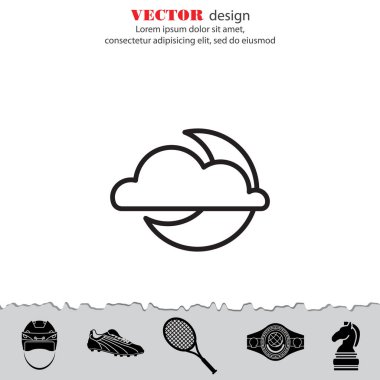 bulut ve ay hava simgesi