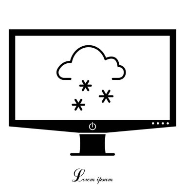 Simge bir bulut ile kar