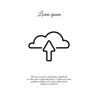 Web satırı simgesi. Bulut upload