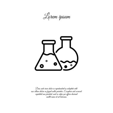 Laboratuvar şişeler simgesi