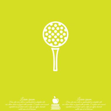 Golf topu tee simgesini