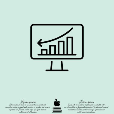 Web satırı simgesi. Monitör 