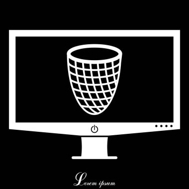 Çöp kutusu satırı simgesi web