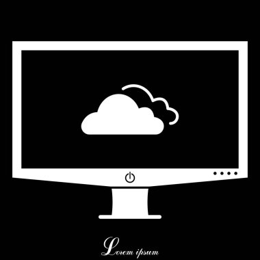 bulutlar düz simgesi