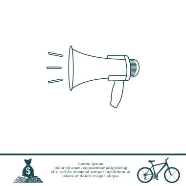 Tasarım megafon simgesinin