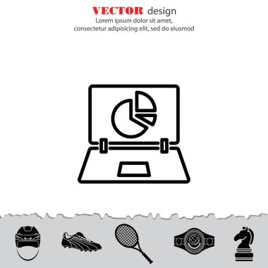 Web satırı simgesi. Dizüstü bilgisayar 