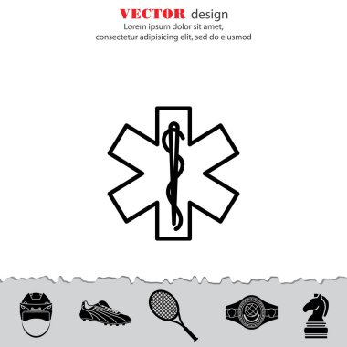 Web satırı simgesi. Tıp ambulans