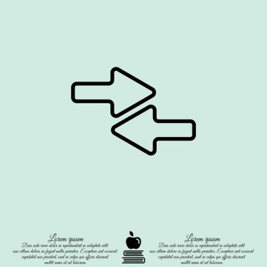 sol ve sağ okları simge