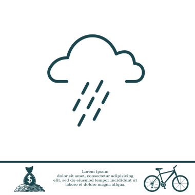 Yağmur simgesi olan bulutweather forecast