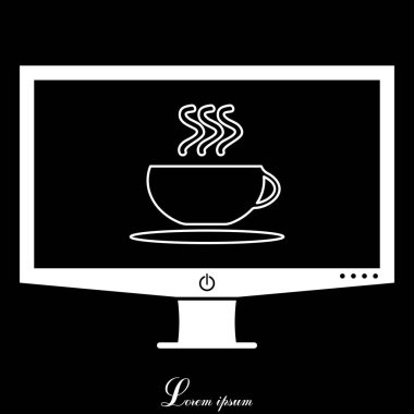 Kahve fincanı çizgisi simgesi