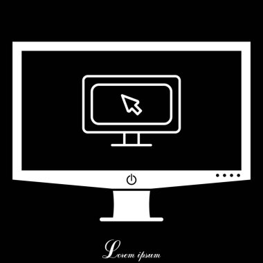 Monitör doğrusal simgesini